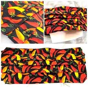 Pleated Cloth Face Mask in Red Hot Chili Peppers